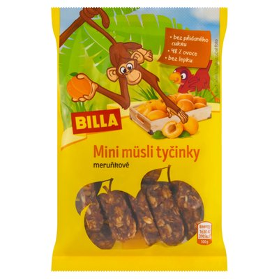 Obrázek BILLA Mini müsli tyčinky meruňkové 70g