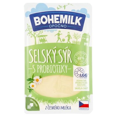Obrázek Bohemilk Selský sýr s probiotiky plátky 100g
