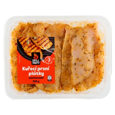 Obrázek GRILL Party Kuřecí prsní plátky marinované 520g