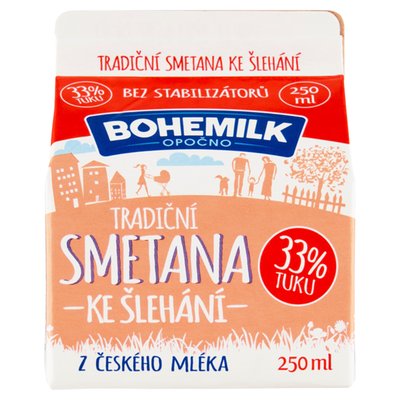 Obrázek ŠETŘÍME JÍDLEM: Bohemilk Tradiční smetana ke šlehání 250ml