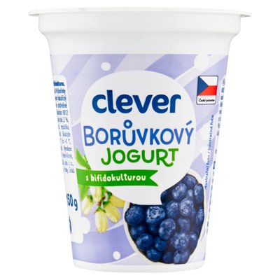 Obrázek ŠETŘÍME JÍDLEM: clever Jogurt borůvkový s bifidokulturou 150g