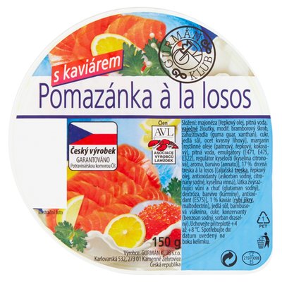 Obrázek ŠETŘÍME JÍDLEM: Gurmán Klub Pomazánka à la losos s kaviárem 150g