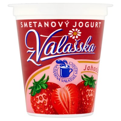 Obrázek ŠETŘÍME JÍDLEM: Mlékárna Valašské Meziříčí Smetanový jogurt z Valašska jahoda 150g