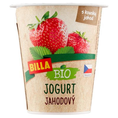 Obrázek ŠETŘÍME JÍDLEM: BILLA BIO Jogurt jahodový 150g