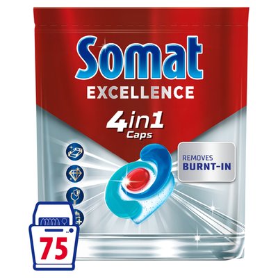 Obrázek Somat Excellence 4in1 Caps kapsle do automatické myčky na nádobí 75 ks 1425g
