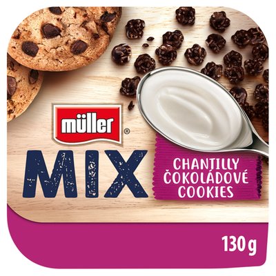 Obrázek ŠETŘÍME JÍDLEM: Müller Mix Chocolate Cookies jogurt 130g