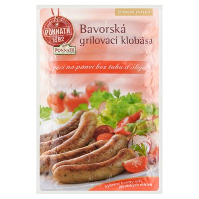 Obrázek ŠETŘÍME JÍDLEM: Ponnath ŘEZNIČTÍ MISTŘI Bavorská grilovací klobása 200g