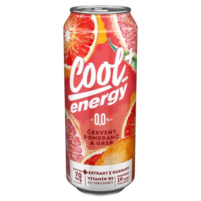 Obrázek Cool Energy červený pomeranč a grep 0,5l