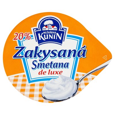 Obrázek ŠETŘÍME JÍDLEM: Kunín Smetana zakysaná De Luxe 20% 190g