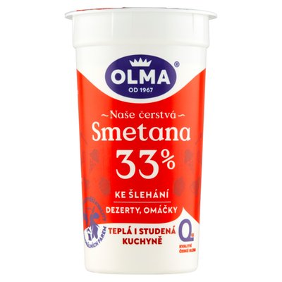 Obrázek ŠETŘÍME JÍDLEM: Olma Smetana ke šlehání 33 % 200g