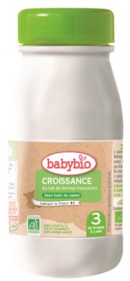 Obrázek BABYBIO Croissance 3 tekuté batolecí kojenecké bio mléko 0,25 l