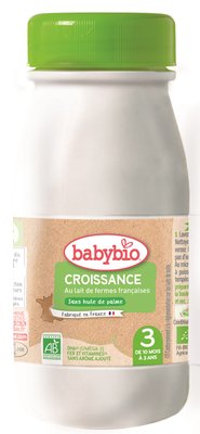 Obrázek BABYBIO Croissance 3 tekuté batolecí kojenecké bio mléko 0,25 l