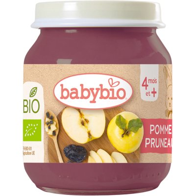 Obrázek BABYBIO bio jablko a sušené švestky 130 g