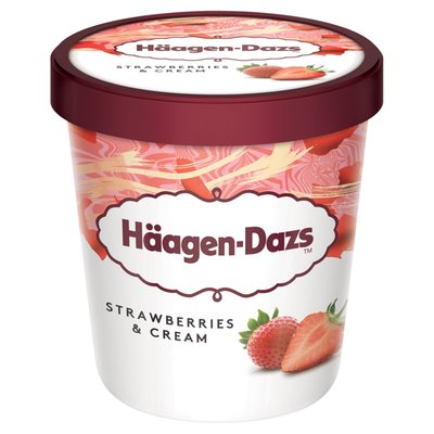 Obrázek ŠETŘÍME JÍDLEM: Häagen-Dazs Jahodová zmrzlina smetanová s kousky jahod 460ml