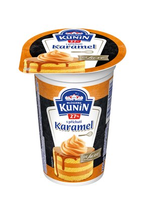 Obrázek Kunín Smetana s příchutí karamel 27% 200g