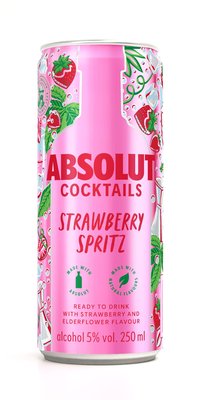 Obrázek Absolut Cocktails  Strawberry Spritz 0,25l