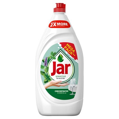 Obrázek Jar Sensitive Tea Tree & Mint Tekutý Prostředek Na Mytí Nádobí Jemný K Rukám 1350 ML