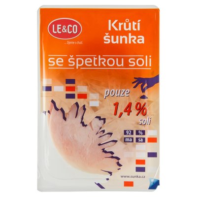 Obrázek ŠETŘÍME JÍDLEM: Le & Co Krůtí prsní šunka se špetkou soli 100g