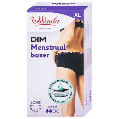 Obrázek Menstruační boxerky Normal černé XL