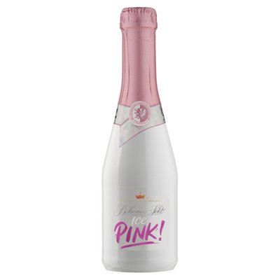 Obrázek Bohemia Sekt Ice Pink! Demi Sec jakostní šumivé víno růžové 0,2l