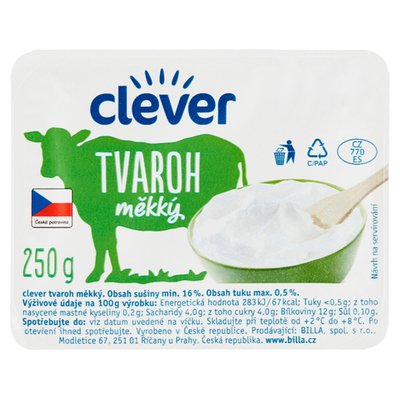 Obrázek ŠETŘÍME JÍDLEM: clever Tvaroh měkký 250g