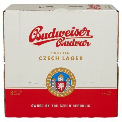 Obrázek ŠETŘÍME JÍDLEM: Budweiser Budvar Original pivo ležák světlé 8 x 0,5l