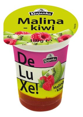 Obrázek Krajanka DeLuXe! Jogurt smetanový malina-kiwi 150g