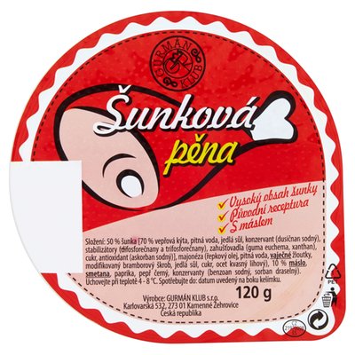 Obrázek ŠETŘÍME JÍDLEM: Gurmán Klub Šunková pěna 120g