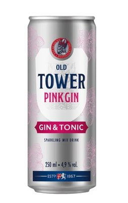 Obrázek OLD TOWER PINK GIN&TONIC 0,25L
