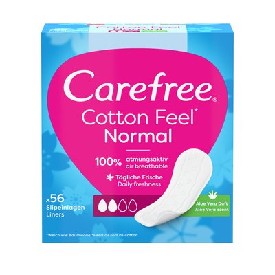 Obrázek Carefree® Cotton Feel Normal Aloe 56 ks