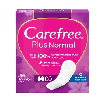 Obrázek Carefree® Plus Normal svěží vůně 56 ks