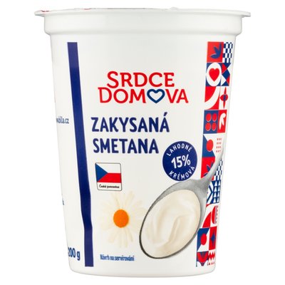 Obrázek Srdce domova Zakysaná smetana 15 % tuku 200g