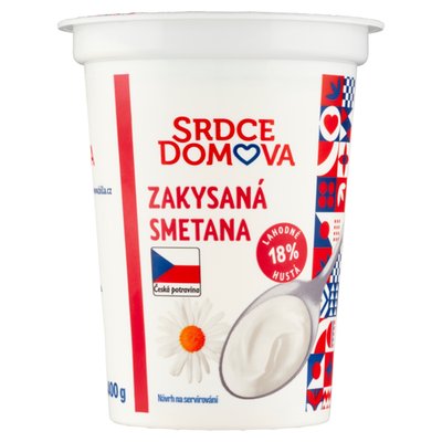 Obrázek Srdce domova Zakysaná smetana 18 % tuku 400g