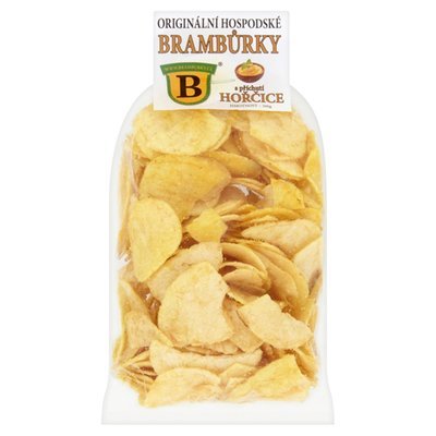 Obrázek ŠETŘÍME JÍDLEM: Originální hospodské brambůrky 100 g s příchutí hořčice