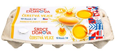 Obrázek Podestýlková vejce Srdce domova M 10 ks