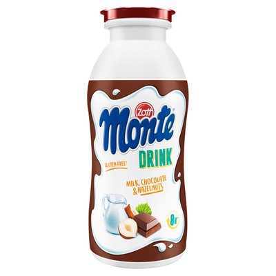 Obrázek ŠETŘÍME JÍDLEM: Zott Monte Mléčný nápoj čokoládový s lískovými oříšky 200ml