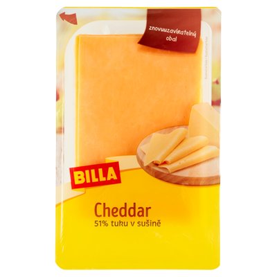Obrázek ŠETŘÍME JÍDLEM: BILLA Cheddar 51% 150g