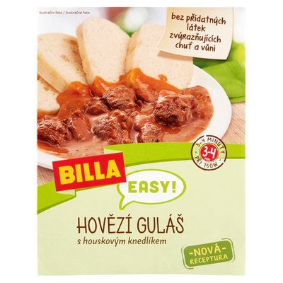 Obrázek ŠETŘÍME JÍDLEM: BILLA EASY Hovězí guláš s houskovým knedlíkem