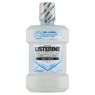 Obrázek Listerine Advanced White Mild Taste Spearmint ústní voda 1l