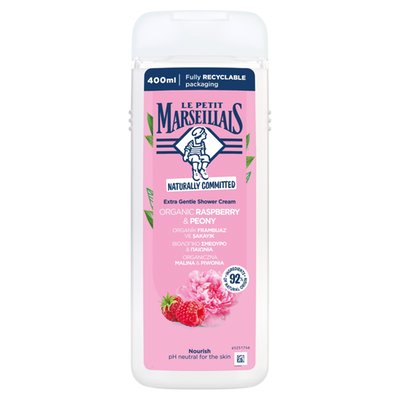 Obrázek Le Petit Marseillais Sprchový gel bio malina & pivoňka 400ml