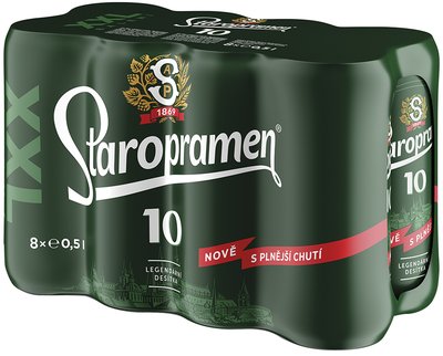 Obrázek ŠETŘÍME JÍDLEM: Staropramen 10 8x0,5l plech