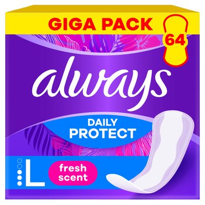 Obrázek Always Daily Protect Long Se svěží vůní Intimky 64 ks