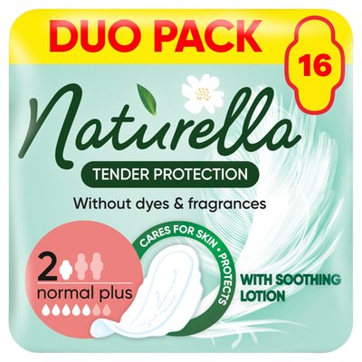 Obrázek Naturella Ultra Tender Protection Normal Plus, Vložky 16 ks, Bez Barviv A Parfemace