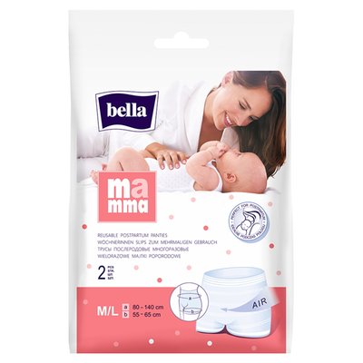 Obrázek Bella Mamma Opakovaně použitelné přírodní síťované kalhotky M/L 2 ks