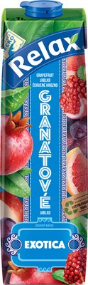 Obrázek ŠETŘÍME JÍDLEM: Relax exotica Grapefruit-Jablko-Červené hrozno-Granátové Jablko 1l TS