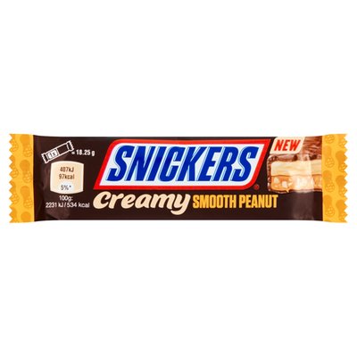 Obrázek ŠETŘÍME JÍDLEM: Snickers Creamy mléčná čokoláda s náplní z arašídové pomazánky 2 x 18,25g (36,5g)