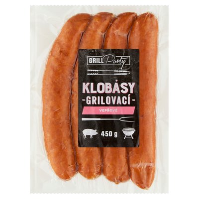 Obrázek ŠETŘÍME JÍDLEM: GRILL Party Klobásy grilovací vepřové 450g