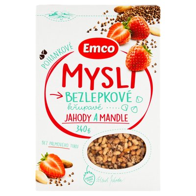Obrázek Emco Mysli Bezlepkové křupavé jahody a mandle 340g