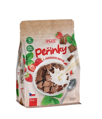 Obrázek Křehké peřinky s jahodovou náplní