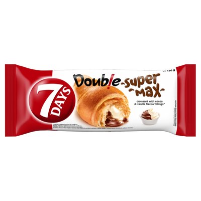 Obrázek 7 Days Croissant Double Super Max s náplněmi s kakaem a s vanilkovou příchutí 110g